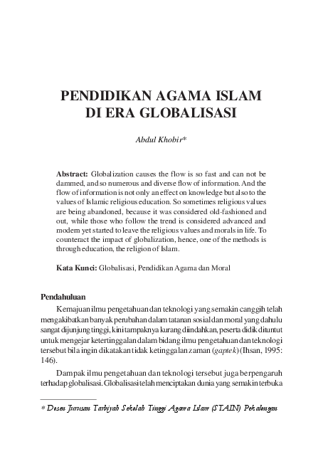 Essay pendidikan islam di era globalisasi 05 image