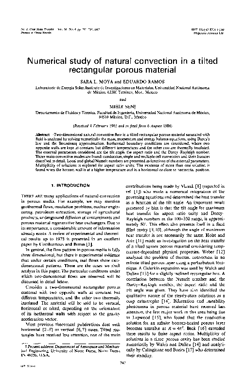 (PDF) Numerical study of natural convection in a tilted rectangular ...