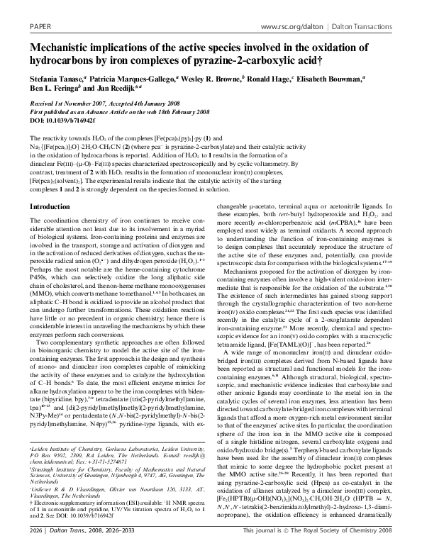 (PDF) Mechanistic implications of the active species involved in the ...