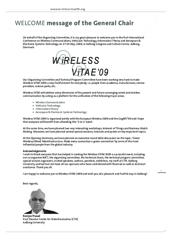 (PDF) Welcome message from the general chair