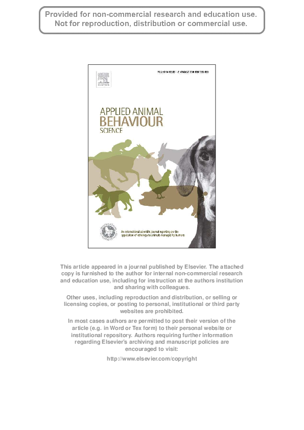(PDF) Behaviour of growing rabbits under various housing conditions