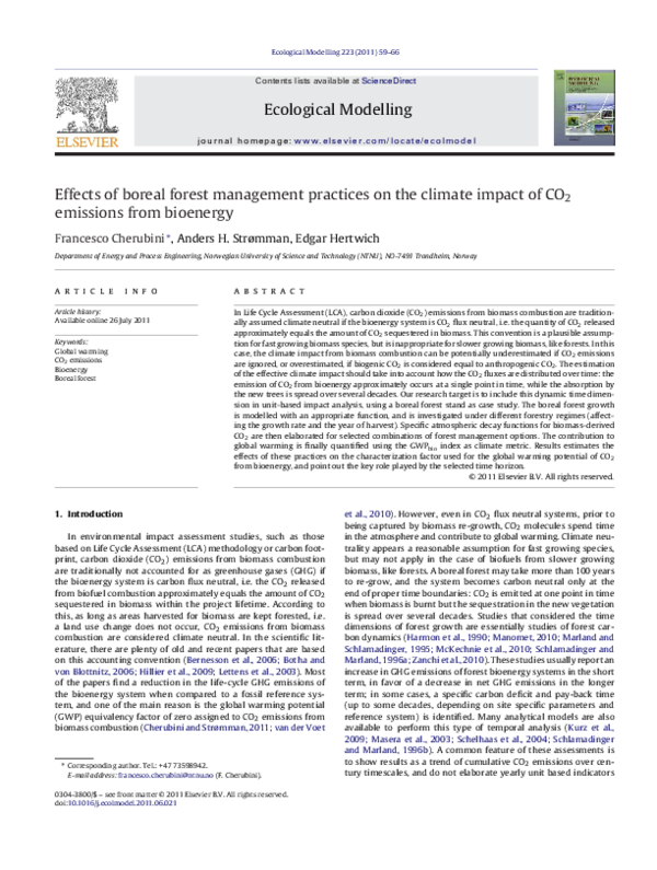 (PDF) Effects of boreal forest management practices on the climate ...