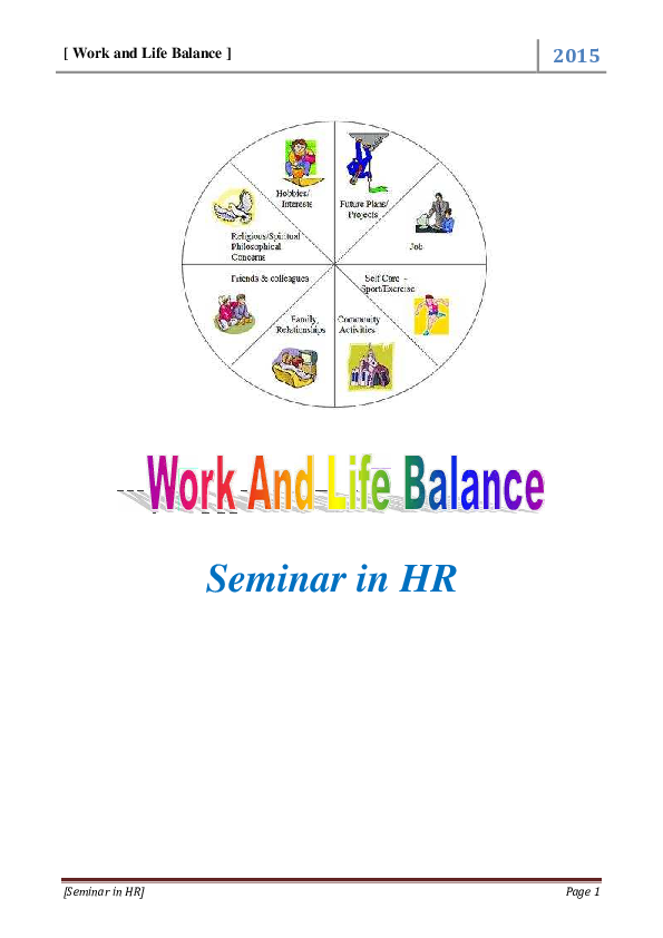 (PDF) Work & Life Balance