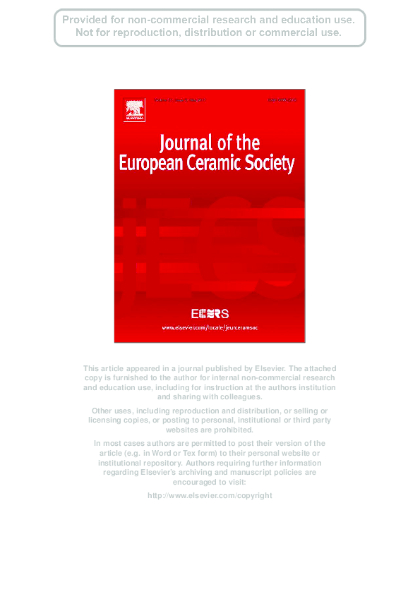 (PDF) Colouring of opaque ceramic glaze with zircon pigments