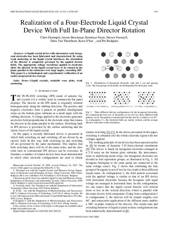 (PDF) Realization of a Four-Electrode Liquid Crystal Device With Full ...