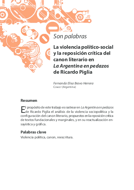 (PDF) “La violencia político-social y la reposición crítica del canon ...