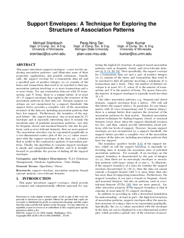 (PDF) Support envelopes: a technique for exploring the structure of ...
