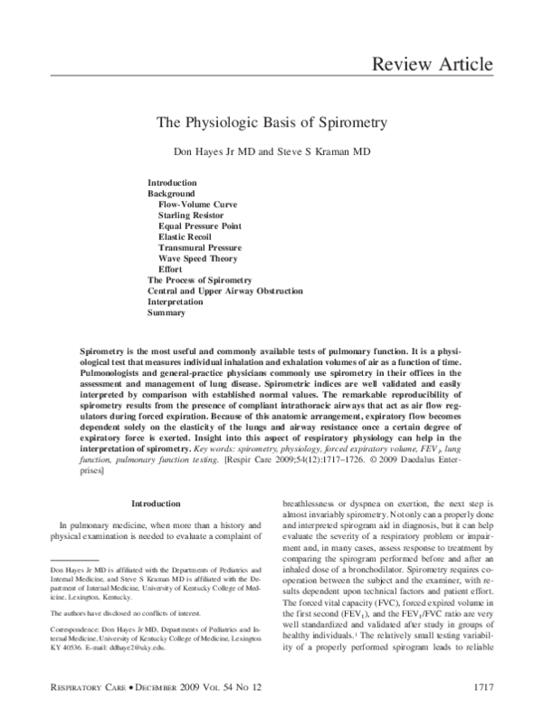 (PDF) The physiologic basis of spirometry Steve Kraman Academia.edu