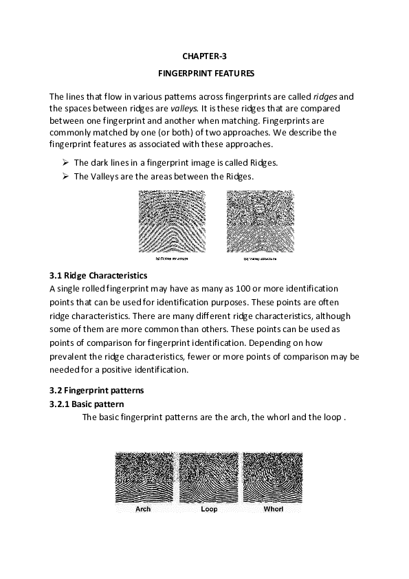 Pdf Chapter 3 Fingerprint Features Pdf Chapter 3 Fingerprint Features