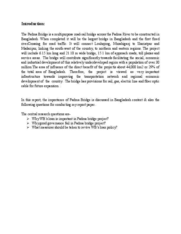 The padma bridge essay image