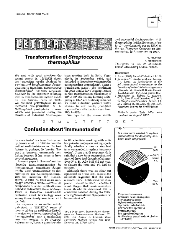(PDF) Transformation of Streptococcus thermophilus