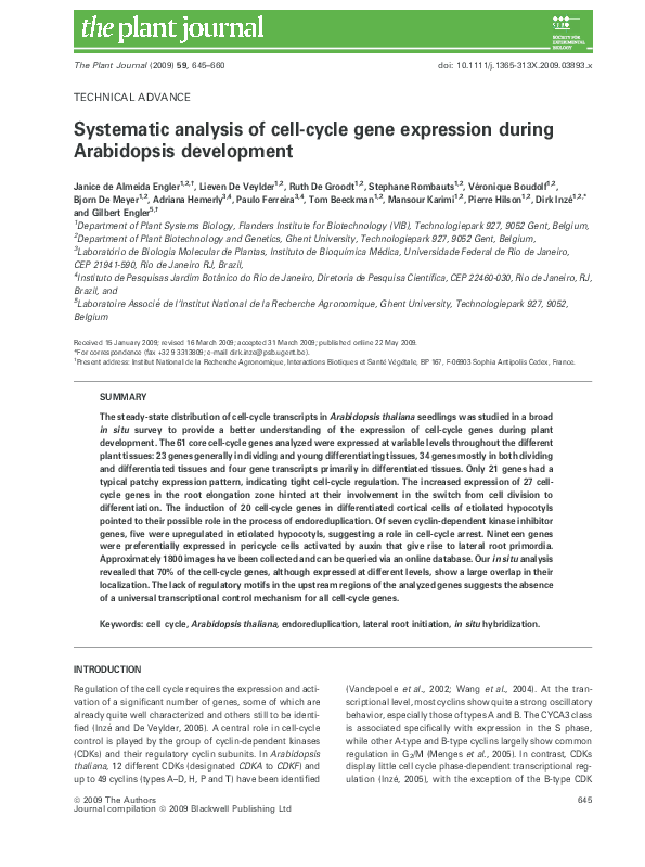 (PDF) Systematic analysis of cell-cycle gene expression during ...