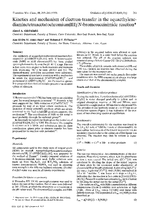 (PDF) Kinetics and mechanism of electron transfer in intact photosystem ...