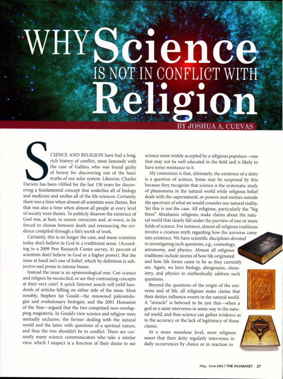 (PDF) Why Science is not in Conflict with Religion