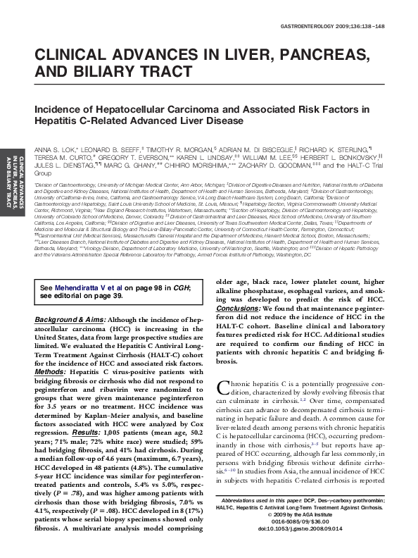 (PDF) Incidence of Hepatocellular Carcinoma and Associated Risk Factors ...