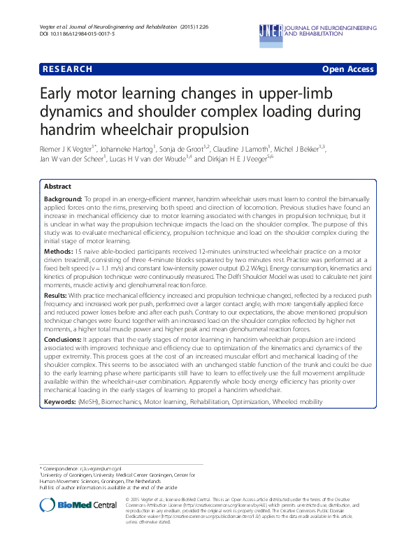 (PDF) Early motor learning changes in upper-limb dynamics and shoulder ...