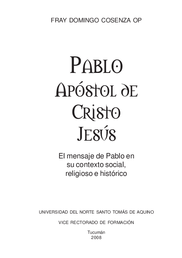 (PDF) Pablo. Apóstol de Cristo Jesús.