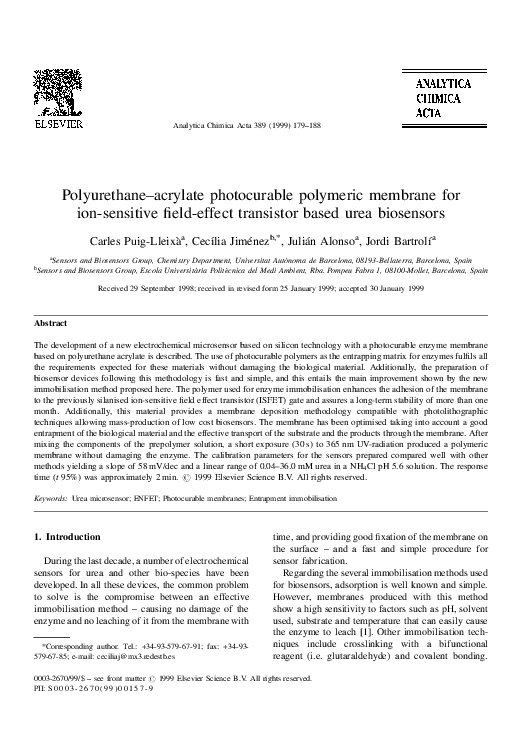 (PDF) Polyurethaneacrylate photocurable polymeric membrane for ion
