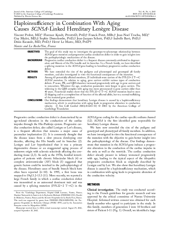 (PDF) Haploinsufficiency in combination with aging causes SCN5Alinked