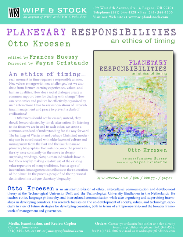 (PDF) Planetary Responsibility: an ethics of timing
