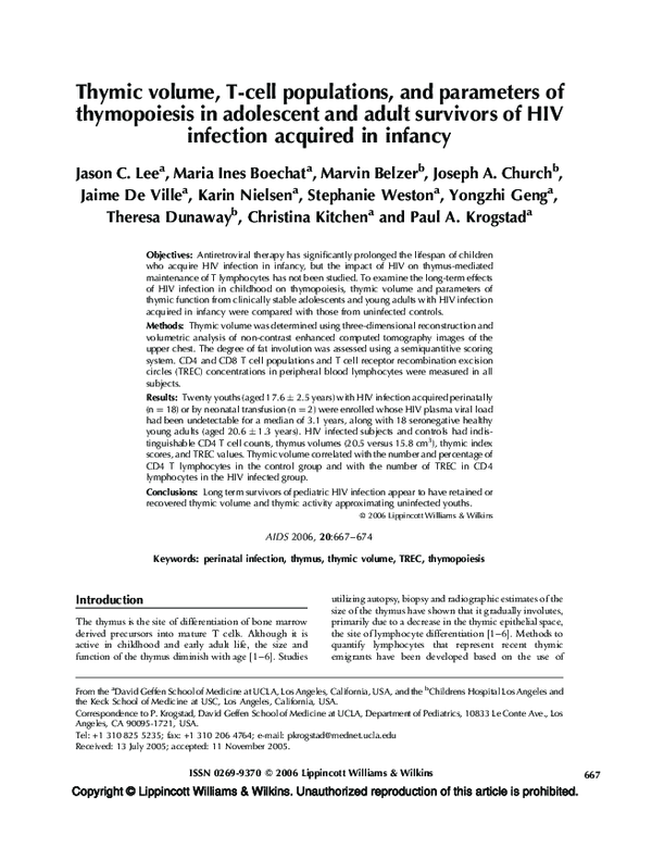 (PDF) A calf thymus acid lysate improves clinical symptoms and Tcell