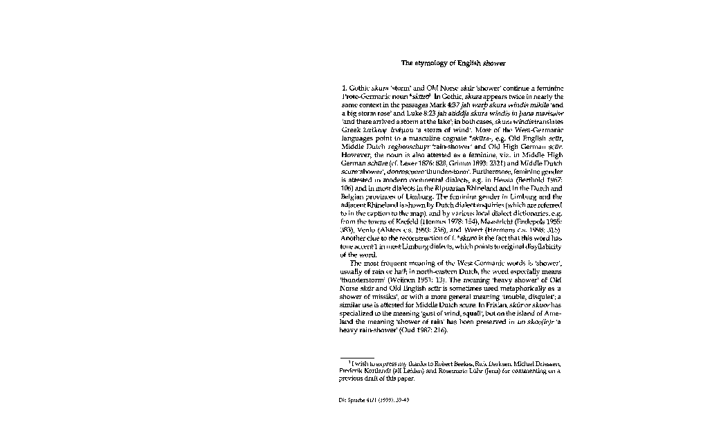 (PDF) The etymology of English shower Michiel de Vaan Academia.edu