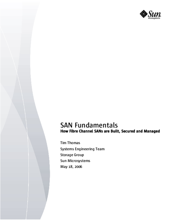 (PDF) SAN Fundamentals How Fibre Channel SANs are Built, Secured and ...