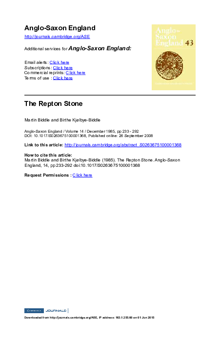 (PDF) The Repton Stone