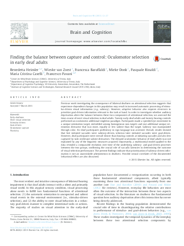 (PDF) Finding the balance between capture and control: Oculomotor ...