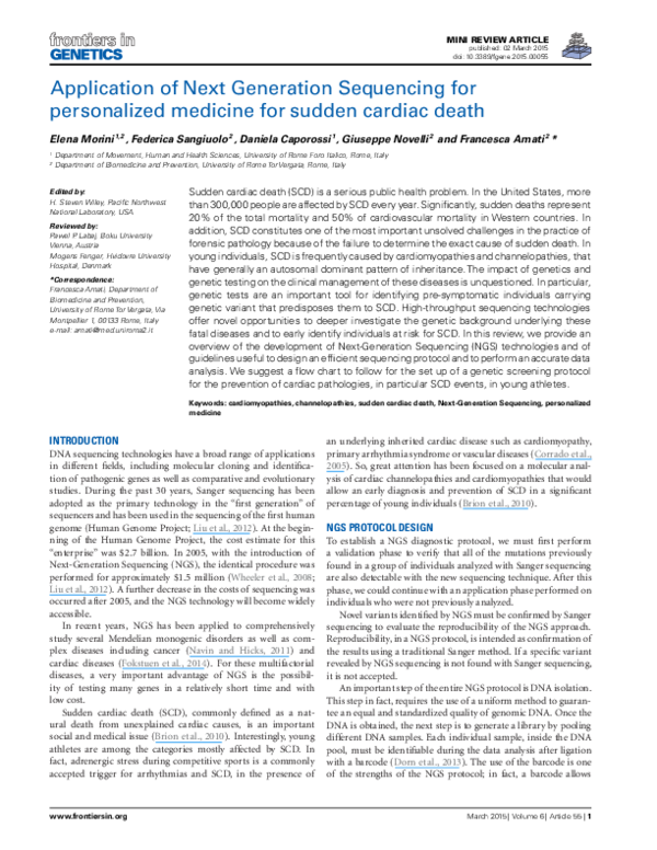 (PDF) Application of Next Generation Sequencing for personalized ...