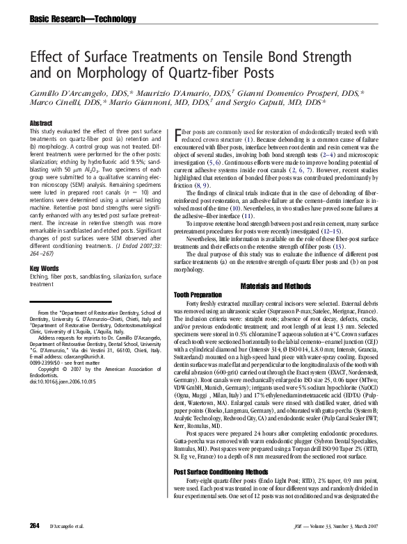 (PDF) Effect of surface treatments on the tensile bond strength of ...