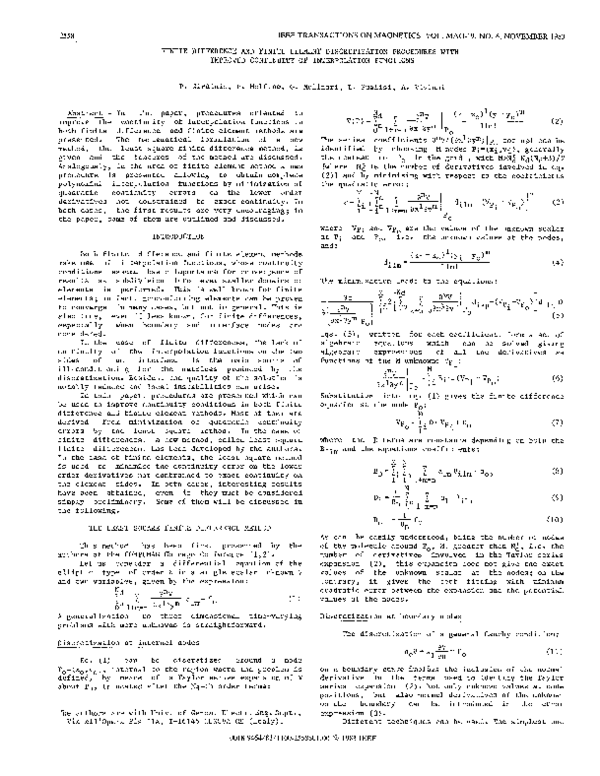 (PDF) Finite difference and finite element discretization procedures ...