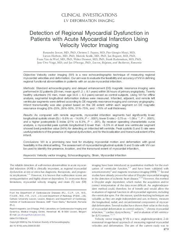 (PDF) Detection of Regional Myocardial Dysfunction in Patients with ...