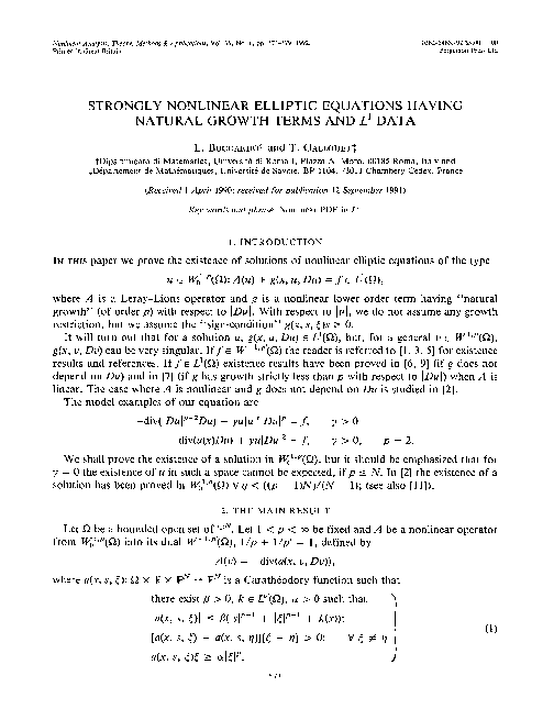 (PDF) Strongly nonlinear elliptic equations having natural growth terms ...