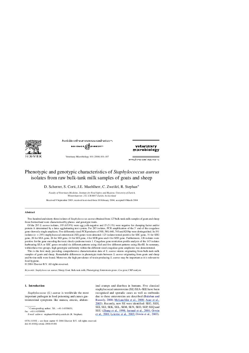 (PDF) Phenotypic and genotypic characteristics of Staphylococcus aureus ...