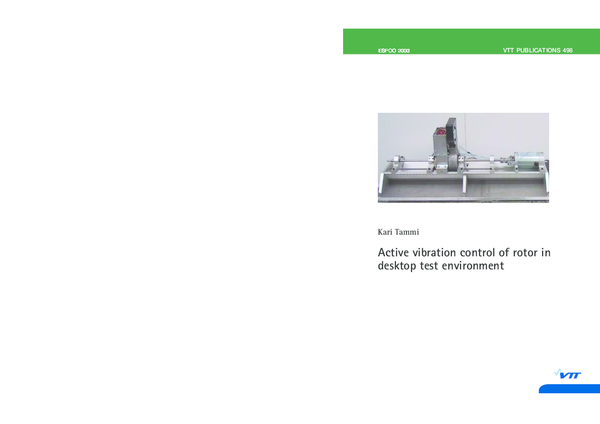 (PDF) Active vibration control of rotor in desktop test environment