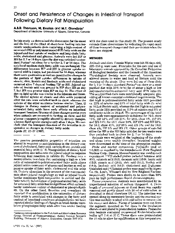 (PDF) Onset and persistence of changes in intestinal transport ...