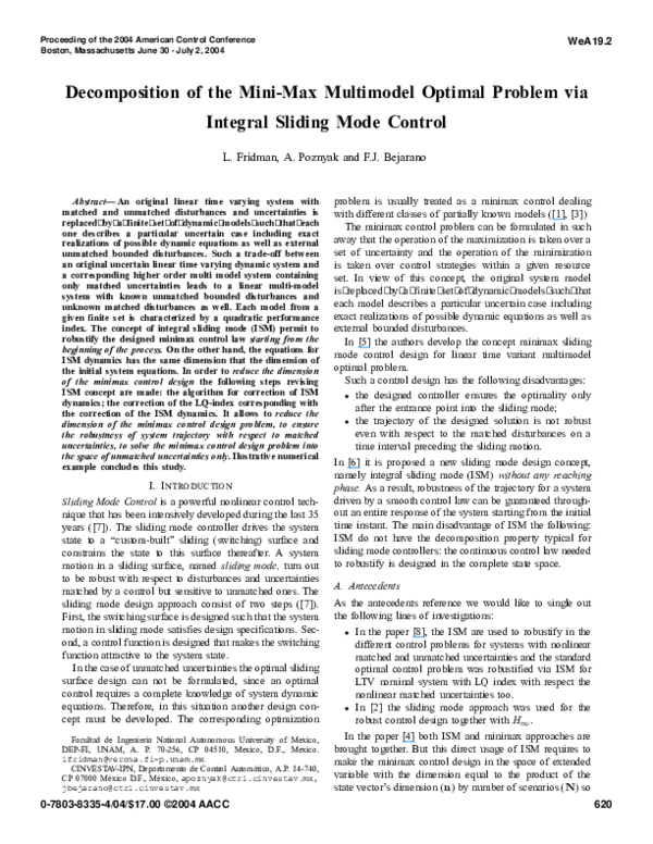 (PDF) Decomposition of the mini-max multimodel optimal problem via ...