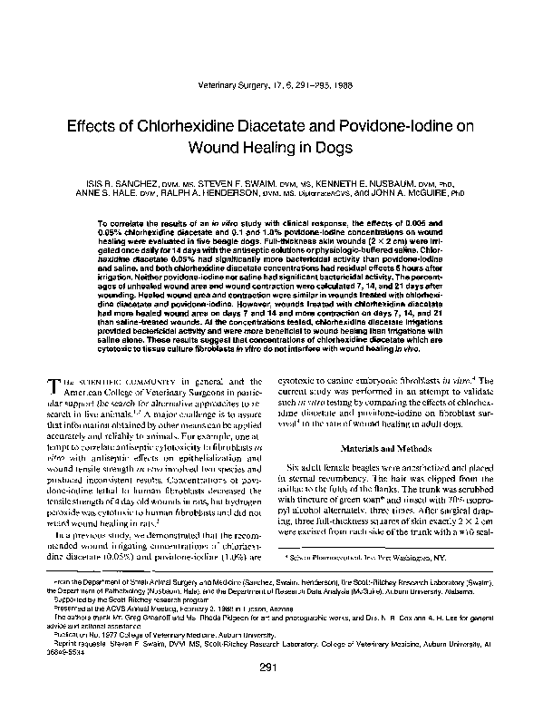 chlorhexidine dilution for dogs