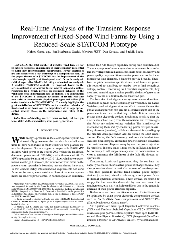 (PDF) Real-Time Analysis of the Transient Response Improvement of Fixed ...