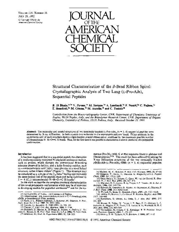 (PDF) Structural characterization of the .beta.-bend ribbon spiral ...