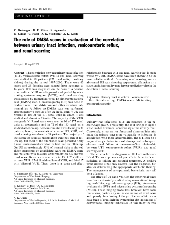 (PDF) The role of DMSA scans in evaluation of the correlation between ...