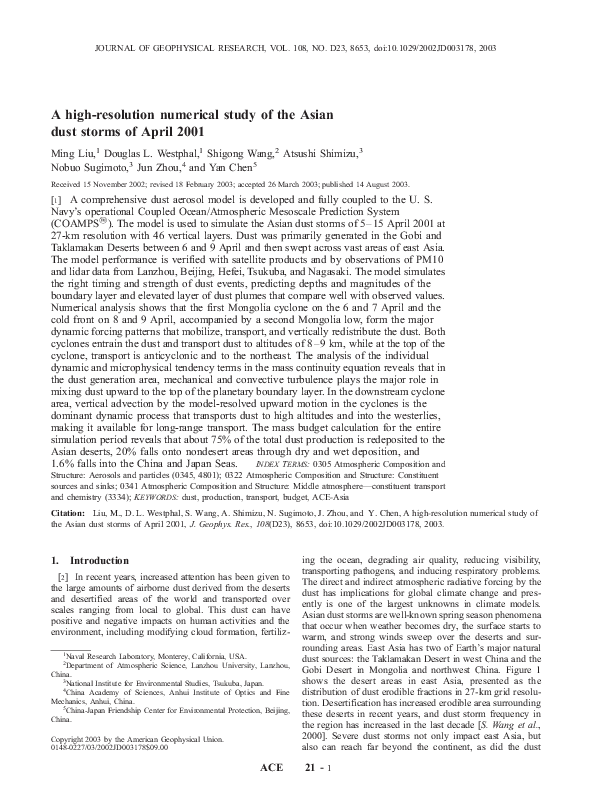 (PDF) A high-resolution numerical study of the Asian dust storms of ...