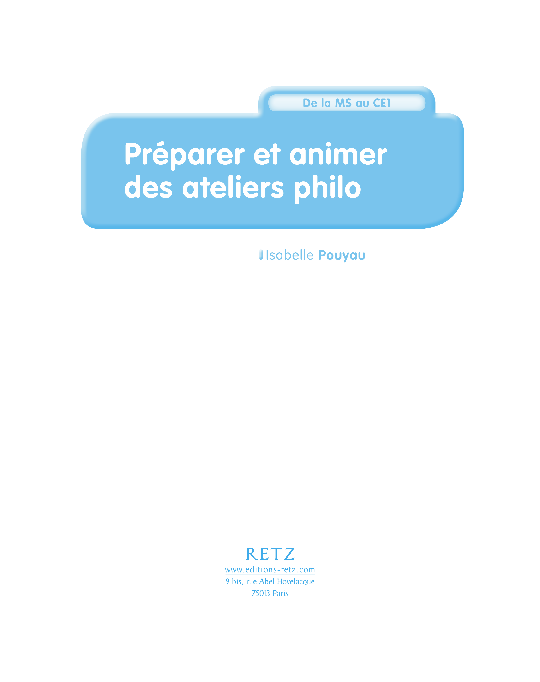 Pdf Atelier Philo Retz Regine Delage Academia Edu