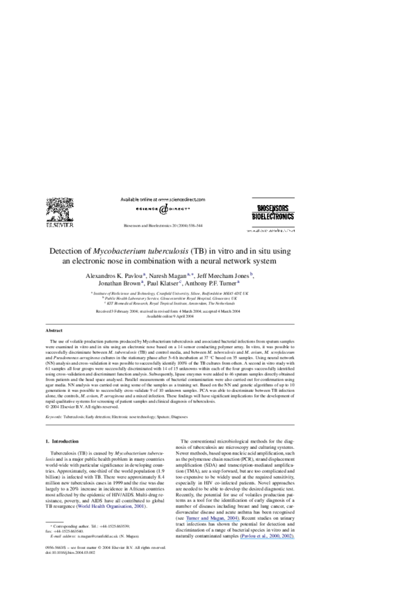 (PDF) Detection of Mycobacterium tuberculosis (TB) in vitro and in situ ...