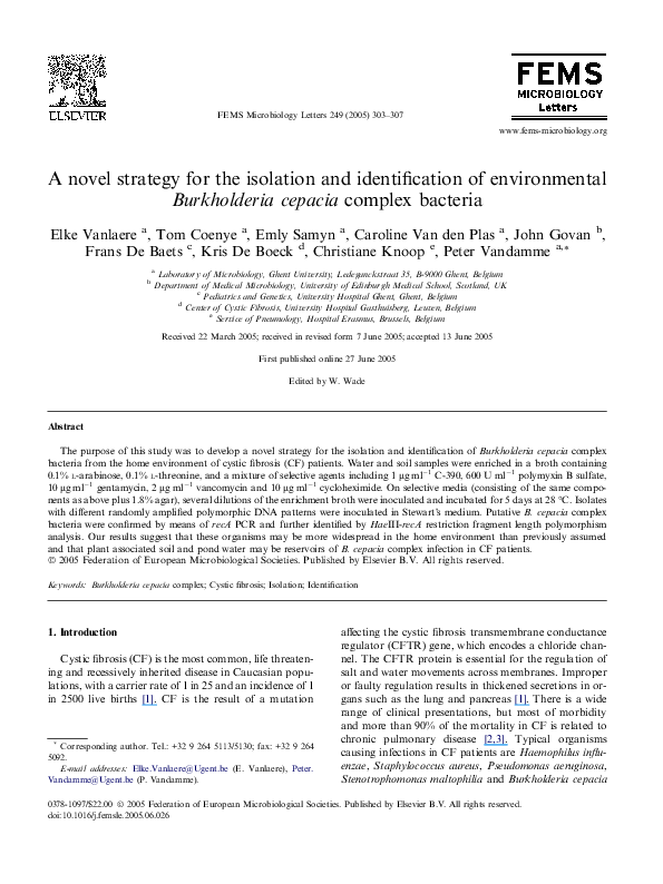 (PDF) A novel strategy for the isolation and identification of ...
