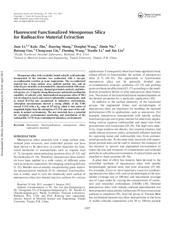 (PDF) Transport and retention of engineered nanoporous particles in ...