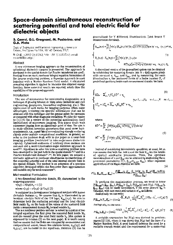 (PDF) Space-domain simultaneous reconstruction of scattering potential ...