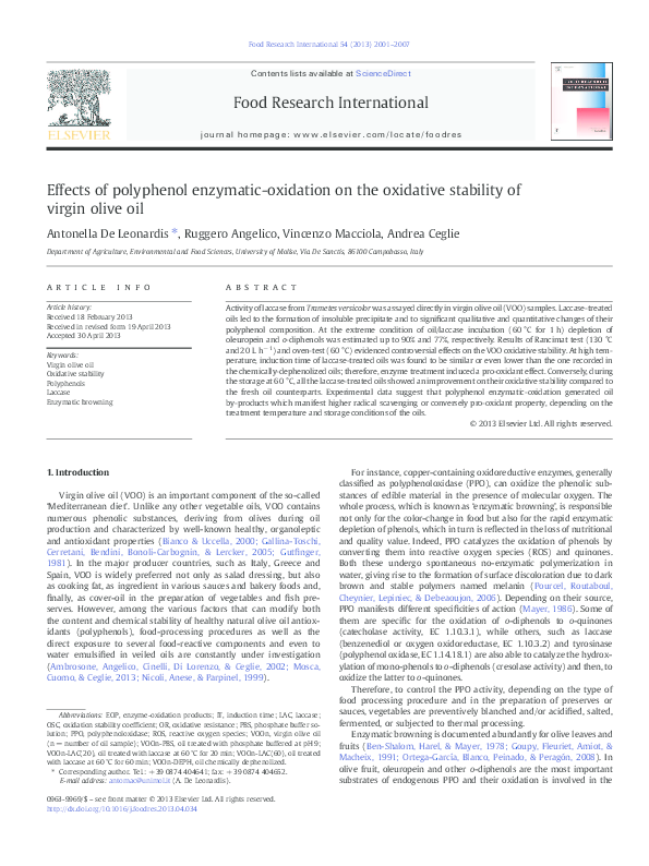 (PDF) Effects of polyphenol enzymatic-oxidation on the oxidative ...