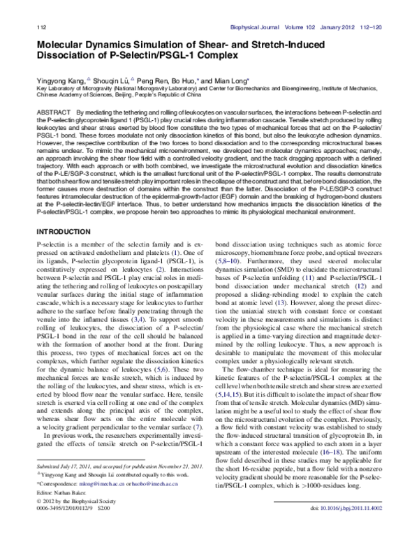 (PDF) Molecular Dynamics Simulation of Shear- and Stretch-Induced ...
